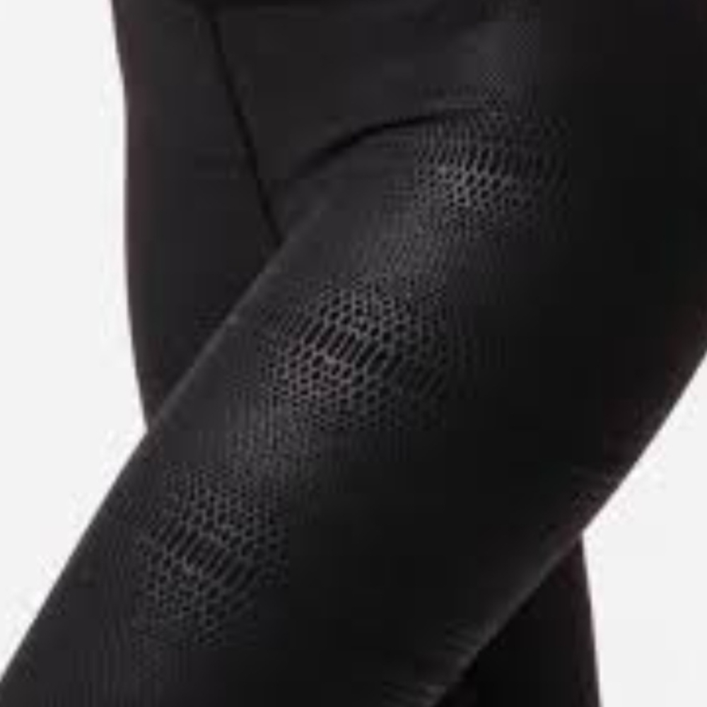 ZYIA Black Leggings with Textured Detail